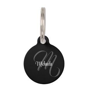 Minimalistisch modern monogram initiaal huisdierpenning