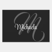 Minimalistisch modern monogram initiaal inpakpapier vel (Voorkant)