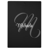 Minimalistisch modern monogram initiaal klembord (Achterkant)