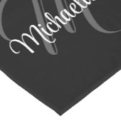 Minimalistisch modern monogram initiaal korte tafelloper (Hoek)