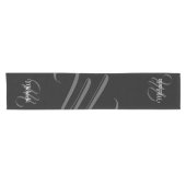 Minimalistisch modern monogram initiaal korte tafelloper (Horizontaal)