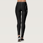 Minimalistisch modern monogram initiaal leggings (Achterkant)