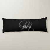 Minimalistisch modern monogram initiaal lichaamskussen (Achterkant)
