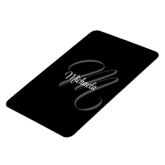 Minimalistisch modern monogram initiaal magneet (Linkerzijde)