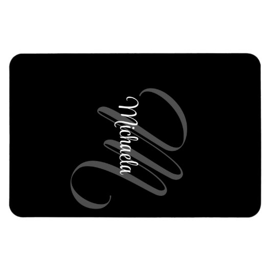 Minimalistisch modern monogram initiaal magneet (Horizontaal)