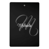 Minimalistisch modern monogram initiaal mini klembord (Achterkant)