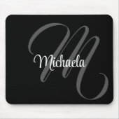 Minimalistisch modern monogram initiaal muismat (Voorkant)