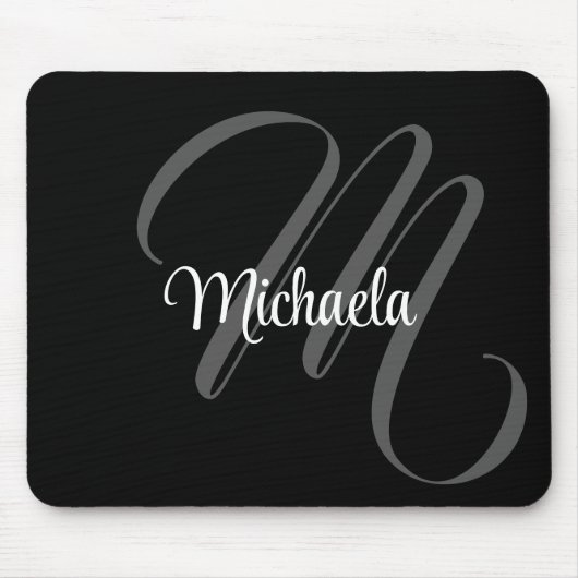 Minimalistisch modern monogram initiaal muismat (Voorkant)