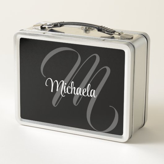 Minimalistisch modern monogram initiaal naam metaa (Achterkant)