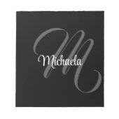 Minimalistisch modern monogram initiaal notitieblok (Voorkant)