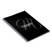 Minimalistisch modern monogram initiaal notitieboek (Rechterzijde)