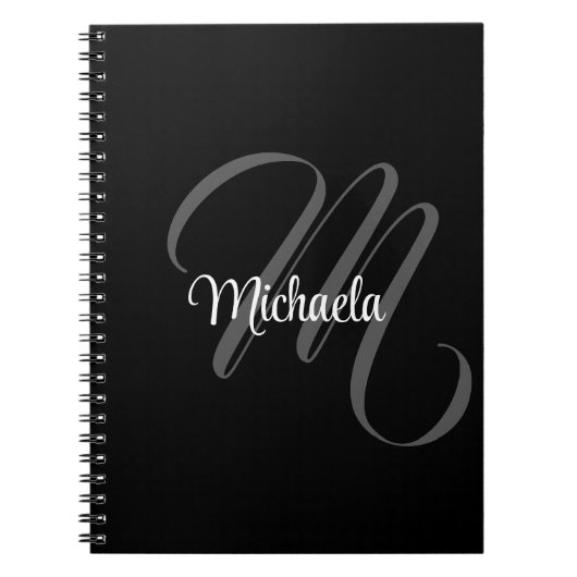 Minimalistisch modern monogram initiaal notitieboek (Voorkant)