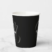 Minimalistisch modern monogram initiaal papieren bekers (Links)