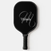 Minimalistisch modern monogram initiaal pickleball paddle (Achterkant)