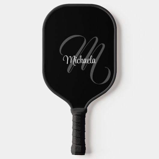 Minimalistisch modern monogram initiaal pickleball paddle (Achterkant)