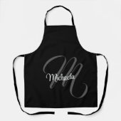 Minimalistisch modern monogram initiaal schort (Voorkant)