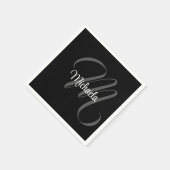 Minimalistisch modern monogram initiaal servet (Hoek)