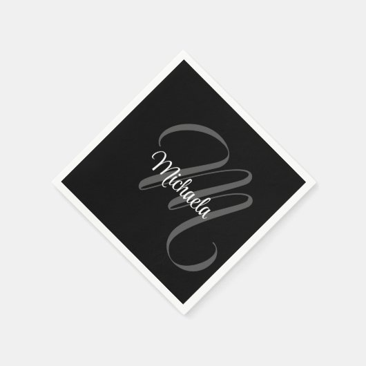 Minimalistisch modern monogram initiaal servet (Hoek)