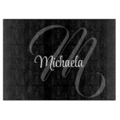 Minimalistisch modern monogram initiaal snijplank (Voorkant)