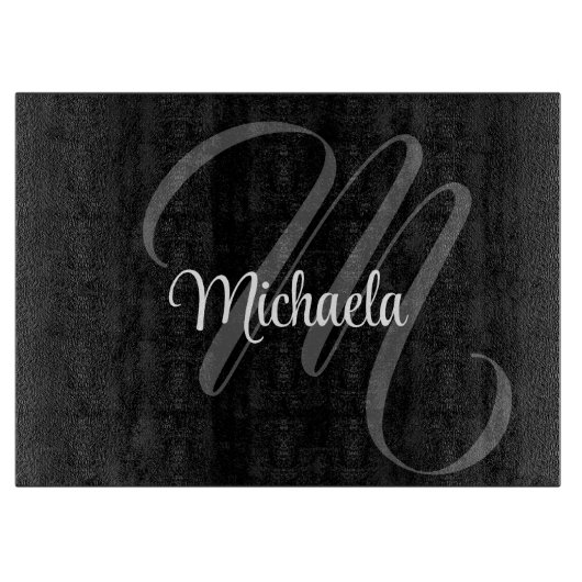 Minimalistisch modern monogram initiaal snijplank (Voorkant)