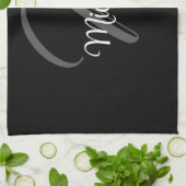 Minimalistisch modern monogram initiaal theedoek (Gevouwen)