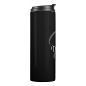 Minimalistisch modern monogram initiaal: thermisch thermosbeker (Gedraaid links)