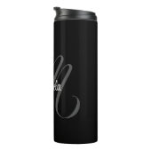 Minimalistisch modern monogram initiaal: thermisch thermosbeker (Geroteerd rechts)