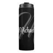 Minimalistisch modern monogram initiaal thermosbeker (Voorkant)