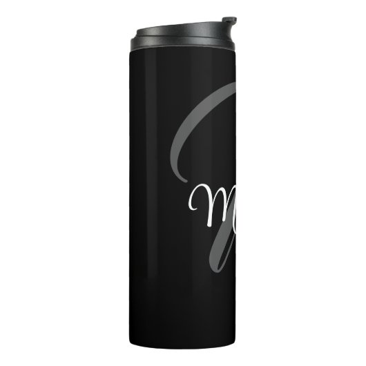 Minimalistisch modern monogram initiaal thermosbeker (Gedraaid links)