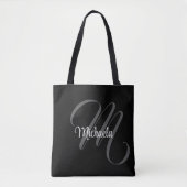 Minimalistisch modern monogram initiaal tote bag (Voorkant)