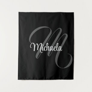 Minimalistisch modern monogram initiaal wandkleed