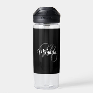 Minimalistisch modern monogram initiaal waterfles
