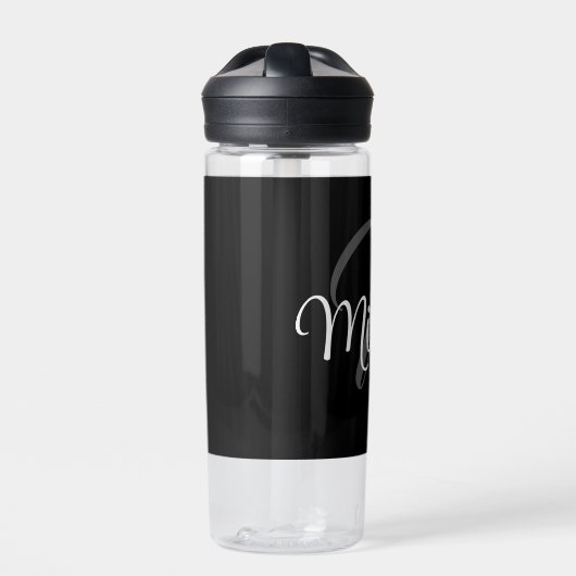 Minimalistisch modern monogram initiaal waterfles (Voorkant)