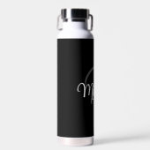 Minimalistisch modern monogram initiaal waterfles (Voorkant)