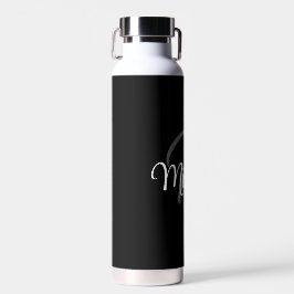 Minimalistisch modern monogram initiaal waterfles