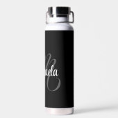 Minimalistisch modern monogram initiaal waterfles (Achterkant)