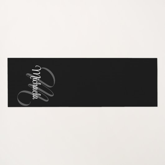 Minimalistisch modern monogram initiaal yogamat (Achterkant (horizontaal))