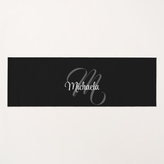 Minimalistisch modern monogram initiaal yogamat (Voorkant (horizontaal))