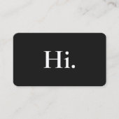 Minimalistisch Modern Monogram Initialen Zwart Wit Visitekaartje (Voorkant)