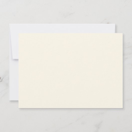 Minimalistisch Modern Monogram Ivoor Cream Bruilof Notitiekaartje (Achterkant)