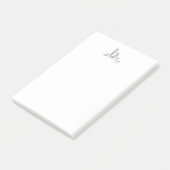Minimalistisch modern monogram legant script post-it® notes (Schuin)