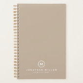 Minimalistisch modern monogram planner (Voorkant)