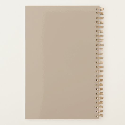 Minimalistisch modern monogram planner (Achterkant)