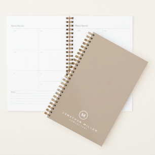Minimalistisch modern monogram planner