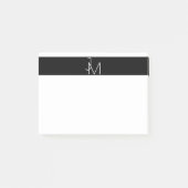 Minimalistisch modern monogram post-it® notes (Voorkant)