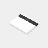 Minimalistisch modern monogram post-it® notes (Schuin)