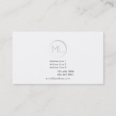 Minimalistisch modern monogram Visitekaartje (Achterkant)