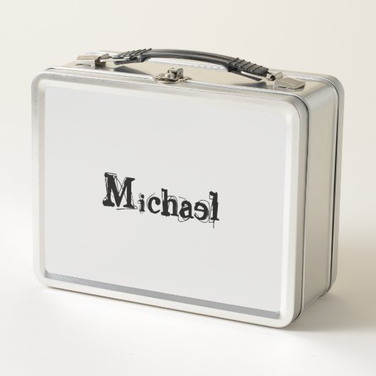 Minimalistisch modern monogram, zwarte grijs (Voorkant)