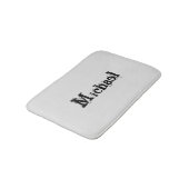 Minimalistisch modern monogram, zwarte grijs badmat (Gekanteld)