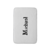 Minimalistisch modern monogram, zwarte grijs badmat (Voorkant Verticaal)